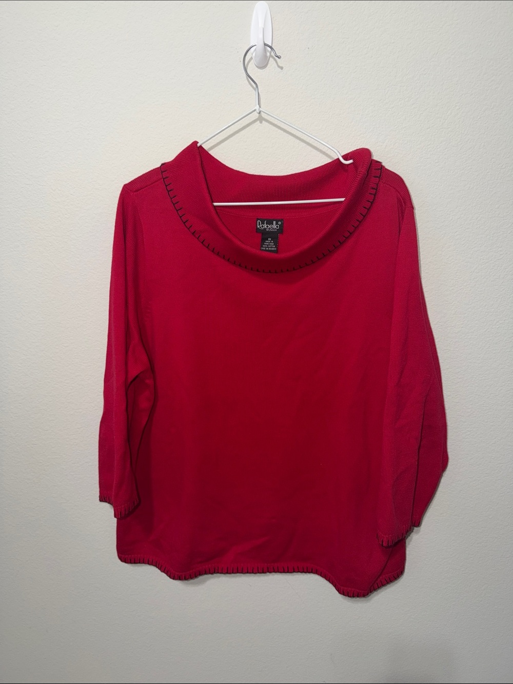 Rafaella Crimson Boatneck Sweater FA01